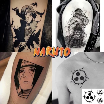 Anime Naruto Tatuiruotė Lipdukai Cosplay Prop Uchiha Itachi Kostiumai Vandeniui Laikina Tatuiruotė Lipdukai Vyrams, Moterims, Aksesuarai