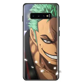 Anime One Piece Luffy Zoro Atveju, Samsung Galaxy S20 Ultra S10 5G S8 S9 Plus S10e S7 Pastaba 20 10 9 8 Juodas Silikoninis Telefono Coque
