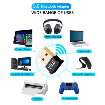 ANMONE Mini Bluetooth 5.0 Imtuvas Wireless Dongle USB Siųstuvas, Muzikos Imtuvą, 