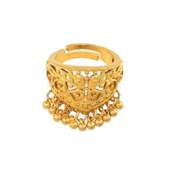 Anniyo Dubajus Vestuvinį Žiedą, Moterims, Merginos Ramadanas Artimuosiuose Rytuose Aukso Spalvos Arabų Nemokamai Žiedai Afrikos Juvelyrika Etiopijos Elementus #120006