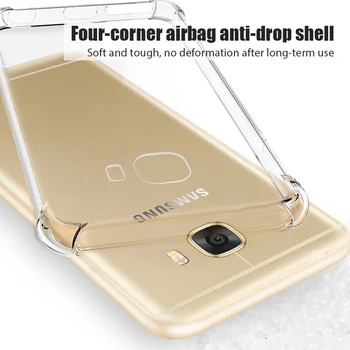 Anti-drop Telefono dėklas Samsung S10 Lite S20 Ultra S10E S9 Plus S8, S7 Krašto Skaidrus Atveju Galaxy Note 20 Ultra 10 Pro 9 8