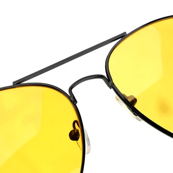 Anti-glare akinius Vairuotojams, Naktinio Matymo Akiniai Automobilių Vairavimo Akinius Geltonos spalvos Unisex Akiniai nuo saulės UV Apsauga