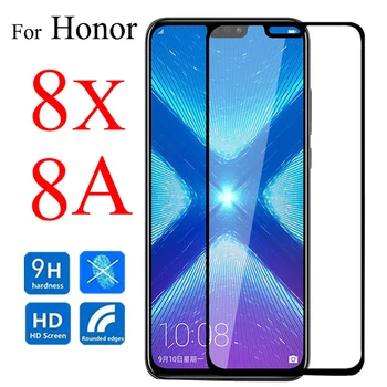 Apsauginis stiklas ant Huawei honor 8x 8a screen protector honer 8 x a šarvai lapas huavei hono x8 visiškai padengti 9h grūdintas filmas