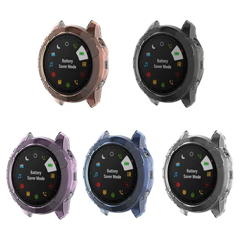 Apsaugos atveju Garmin Fenix 6x Smart watch priedai padengti TPU medžiaga su apsauga nuo dulkių atveju shell 
