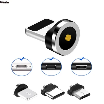 Apvalus Magnetinis Kabelio 8 Pin Tipas C Micro USB C Žvakės Greito Įkrovimo Telefoną Magnetas Įkroviklio Kištuką iPhone 1m chargering Laido