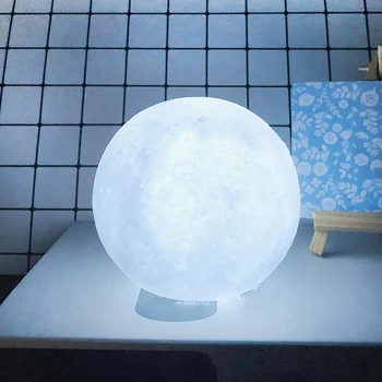 Apvalus Mėnulio Formos Baterija Maitinamas LED Šviesos Lempos Namo Miegamojo Kambario Dekoro Studija