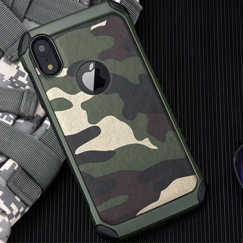 Armijos atsparus smūgiams Šarvai TPU Telefoną Atveju Huawei P Smart 2019 Y5 Y6 Premjero 2019 30 Lite Mate 20 Pro Garbės 7A RU Kamufliažas Dangtis