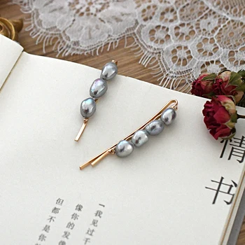 ASHIQI Natūralių gėlavandenių perlų plaukų clips, segtukai, aksesuarai moterims didmeninės juvelyrikos 2020 m.