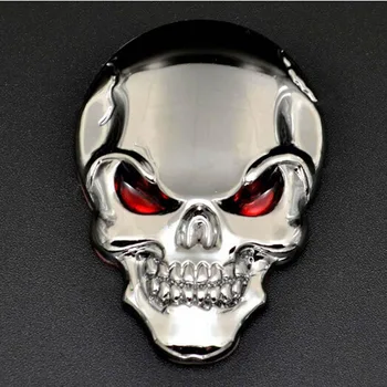 Asmeninį 3D Automobilių Lipdukas, Etiketė Kaukolės Kaulų Velnias Auto Metalo Logotipas Ženklelis Decal