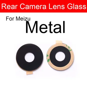 Atgal Kameros Stiklo Dangtis Meizu Metalo MX3 MX4 MX5 MX6 Pro 5 6 6s 7 Plius U10 U20 Galinio vaizdo Kamera, Stiklo Objektyvas + klijuojamas Lipdukas