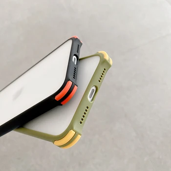 Atsparus smūgiams Apsaugos Objektyvo Telefono dėklas Skirtas iPhone 11 Pro Max 8 7 6 6s Plius Xr Xs Max X Xs SE 2020 Spalvos Silikono Aišku, galinis Dangtelis