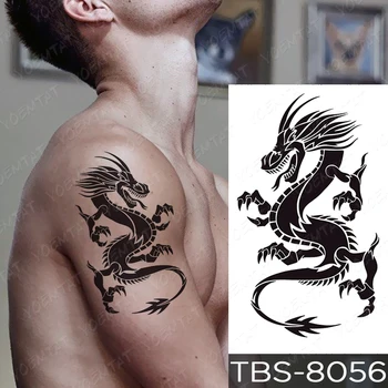 Atsparus Vandeniui Laikina Tatuiruotė Lipdukas Dragon Skorpionas Vilkas 