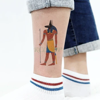 Atsparus vandeniui Laikina Tatuiruotė lipdukas raštas Senovės Egipte, Graikijoje Egipto totem Anubis tatto 