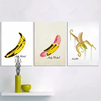 Atsparus Vandeniui Meno Drobė Spausdinti Plakato Populiarus Andy Warholas Bananų Tapybos Menas Spausdinti Sienų Dekoras Namuose Drobės Tapybos Sienos Neįrėminti