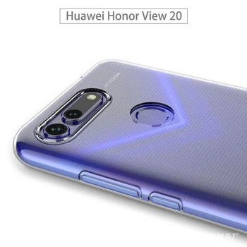 Atveju Huawei Honor Peržiūrėti 20 TPU Silicio Aišku, Įrengtas Bamperis Minkštas Atveju Huawei Honor Peržiūrėti 20 Skaidrus galinis Dangtelis V20