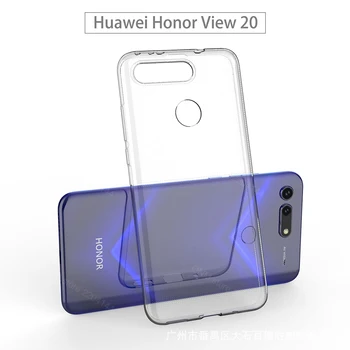 Atveju Huawei Honor Peržiūrėti 20 TPU Silicio Aišku, Įrengtas Bamperis Minkštas Atveju Huawei Honor Peržiūrėti 20 Skaidrus galinis Dangtelis V20