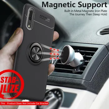 Atveju, Huawei Mate 20 10 9 P20 30 Pro P9 P10 Lite Plius Automobilio Savininkas Stovi Magnetinio Piršto Žiedą Padengti už Garbę 20 Pro Y5 2019