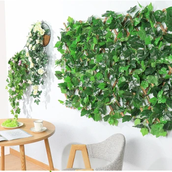 Augalų plotai Šilko ivy 230cm dirbtinių augalų lapai namų dekoro priedai sienos kabo lapų Krūva vynuogių, biuro dekoras