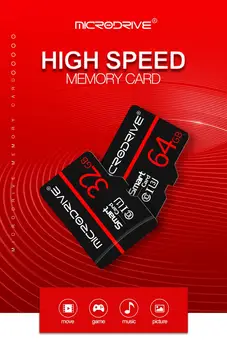 Aukštos Klasės 10 8GB/16GB Micro SD Kortelė Automobilių DVR MicroSD 32GB/64GB Atminties Kortelės Spartus TF Korteles Išmanųjį telefoną