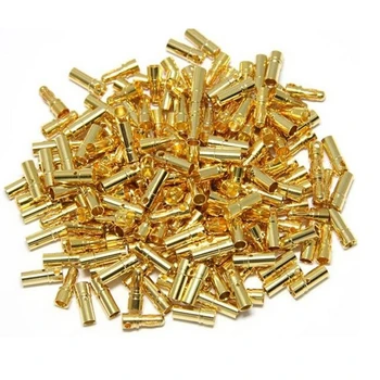 Aukštos Kokybės 10 Porai/daug Aukso, Vario Brushless Variklio Banana Plug Kulka Jungtis, Padengtą ESC Baterija 2mm