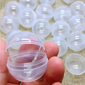 Aukštos kokybės 100 vienetų 32mm tuščius skaidraus plastiko kapsules be žaislų kapsulių saldainiai, guma kamuolys automatas