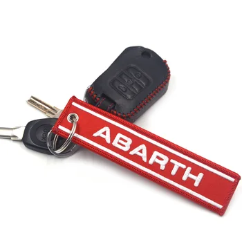Aukštos kokybės Automobilių Stiliaus Naujas Metalo Keychain dvipusis 3D Logotipas Ženklelis Raktų Žiedas Klavišą Grandinės Žiedas Tinka Fiat Abarth