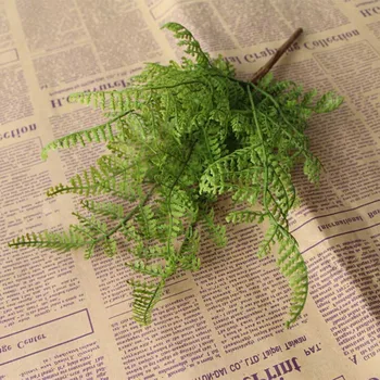 Aukštos kokybės dirbtinių augalų paparčio modeliavimas augalų lapų kūrybos plastiko žaliųjų augalų buveinės miegamasis vestuvių naujieji metai apdaila