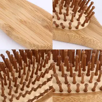 Aukštos Kokybės Plaukų Šukos Bambuko oro Pagalvė Masažas Šukos carbonized medžio masyvo bambuko pagalvėlė anti-static plaukų Šepetys šukos keliauti namo