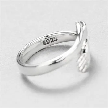 Aukštos Kokybės S925 Meilės Apkabinti Žiedas Sidabro Spalvos Atidaryti Žiedas Moterims, Papuošalai, Dovanos Mėgėjams