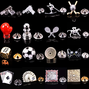 Aukštos kokybės sporto Sagė Aukso, sidabro, sumaišyti Bokso pirštinės futbolo necktie pin Vyrų Atlapas Pin juvelyriniai dirbiniai didmeninė accessories