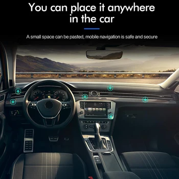 Automobilinis telefono laikiklis stovėti mini juostelės formos iPhone /Samsung /Xiaomi sienos metalas, magnetas GPS telefono laikiklis automobilyje mount
