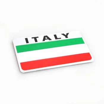 Automobilio stilius 3D Aliuminio Automobilių italijos Italijos Žemėlapį Nacionalinės Vėliavos Lipdukas, Grotelės Emblema, Motociklų Lipdukas, Skirtas 