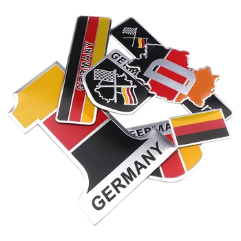 Automobilio stilius 3D Vokietija vokietijos Vėliavą, Ženklelį Emblema Vokietijos Automobilių Lipdukas Grotelės Bamperio Langą Kūno Motociklo Decal Apdaila