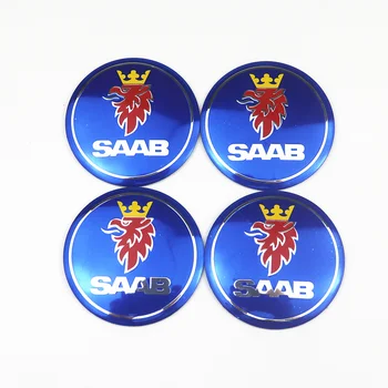 Automobilio Stilius 4Pcs Varantys Centras Hub Bžūp Lipdukai 56.5 mm emblemų Už Saab 93 95 Saab 9-3 9-5 900 9000 Auto Priedai