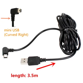 Automobilių Apmokestinimo Lenktas mini / micro USB Kabelis Automobilių DVR Kamera Vaizdo įrašymas / GPS / PAD / Mobile, Kabelio ilgis 3.5 m ( 11.48 pėdų )