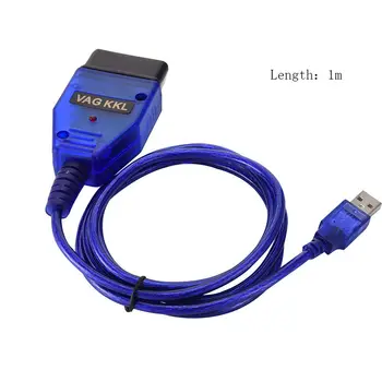 Automobilių Auto USB Cable KKL VAG-COM 409.1 OBD2 OBD II WINDOWS 98/ME/2000/NT ir XP Diagnostikos Skaitytuvas V W Vag-Com Sąsaja