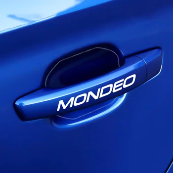 Automobilių Durų Rankena Lipdukas Veidrodis Apdaila Decal Ford Fiesta Mondeo ST Sintezės Mustang 