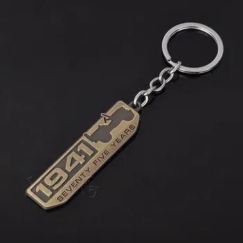 Automobilių Keychain paketų prižiūrėtojų raktinę Raktą, Žiedą, Raktų pakabukas, Skirtas Jeep Wrangler Grand Cherokee Renegade Kompasas 1941 75-Osioms Ženklelis Key Chain