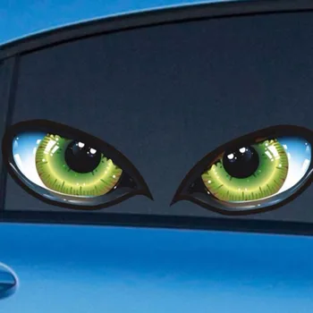 Automobilių Lipdukai, 3D Stereo Atspindintis Katės Akis, Automobilių Lipdukas Kūrybos galinio vaizdo Veidrodis Decal Universalus Akis Lipdukai