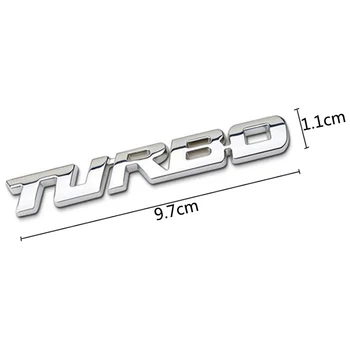 Automobilių Lipdukai Lipdukai ir Metalo 3D TURBO Emblema Auto Optikos Reikmenys ford focus 2 BMW, Opel Astra h Volkswagen Golf 4 5