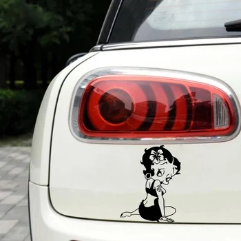 Automobilių Lipdukas 3D 12.2 cm*15.6 cm Betty Boop Vinilo Juokingi Lipdukai, Lipdukai ir Kūrybos Vinilo Automobilių Stilius