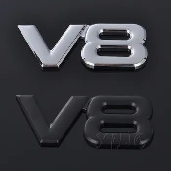 Automobilių Lipdukas Auto Ženklelis Emblema Decal V8 Logotipas BMW Audi Mercedes Ford 