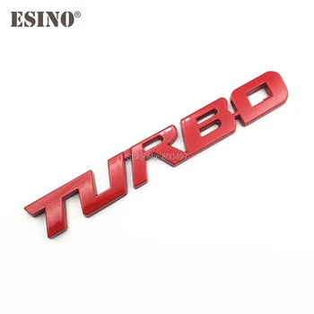 Automobilių Stiliaus Automobilis Turbo Boost Pakrovimo 3D Metalas Chrome 