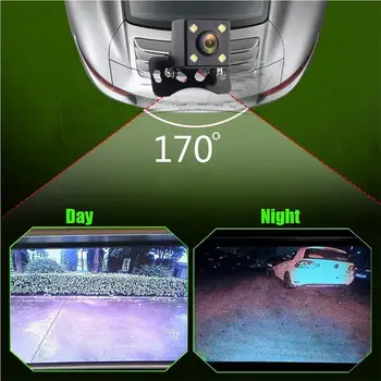 Automobilį Atbuline Kamera 170 Laipsnių Plataus Kampo Galinio vaizdo Kamera, 4 infraraudonųjų spindulių LED Kameros IP68 Vandeniui Naktį Versija, Automobilių Reikmenys