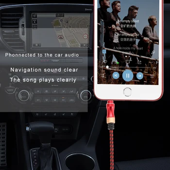Aux Laidas su Mikrofonu 3.5 mm Jack Male Vyrų Garso Kabelis Automobilių Jack 3.5 iPhone, MP3 Garsiakalbis Ausinių