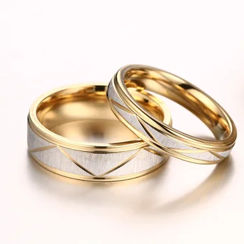 AZIZ BEKKAOUI Graviruoti Vardą Romantiška Vestuvių Žiedai Meilužis Mados Nerūdijančio Plieno Pora Žiedus Dalyvavimo Šalies Papuošalai