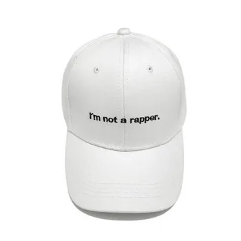 Aš nesu reperis beisbolo kepuraitę hip-hop medvilniniai Siuvinėjimo vyrų snapback skrybėlę lauko sporto lenktas saulės skrybėlių mada K pop cap tėtis skrybėlę