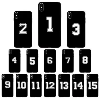 Babaite Užsakymą Futbolo Laimingas skaičius Bling Mielas Telefono dėklas skirtas iPhone 11 pro XS MAX 8 7 6 6S Plus X 5 5S SE XR SE2020