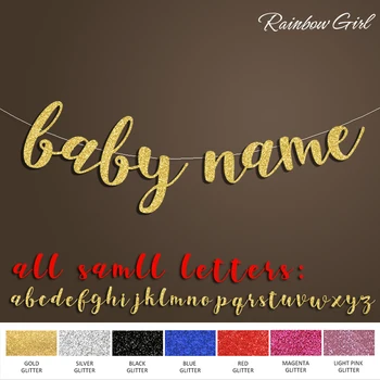 Baby Asmeninį Vardą Reklama,Berniukas ar Mergaitė Gimtadienio Dekoro,Baby Shower Skelbimas Aukso Blizgučiai Reikmenys, Papuošalai