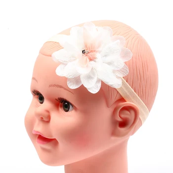 Baby girl lankelis Kūdikio plaukų aksesuarų, drabužių juostos Gėlių naujagimių galvos Apdangalai, Elastinga headwrap hairband Dovana Vaikams Gėlė